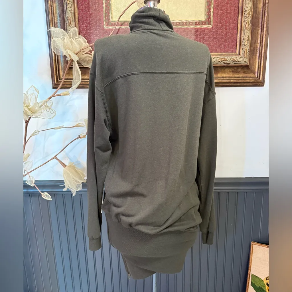 NWT Young Fabulous & Broke Turtleneck Banded Hem Asymmetrical Zip Dress ~Sz S 💛🍄 - Image 4