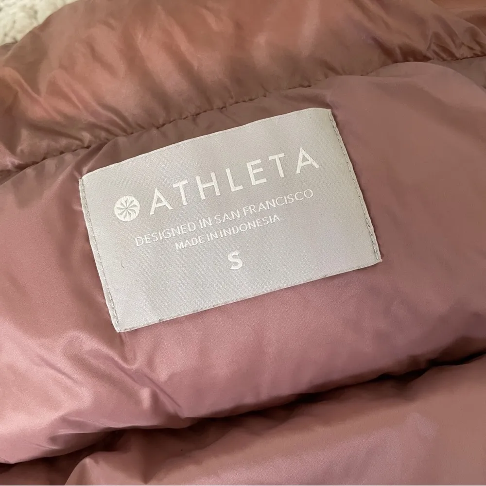 Athleta Lofty Down Vest Puffer Goose Down Dogwood Mauve (Small) - Image 2