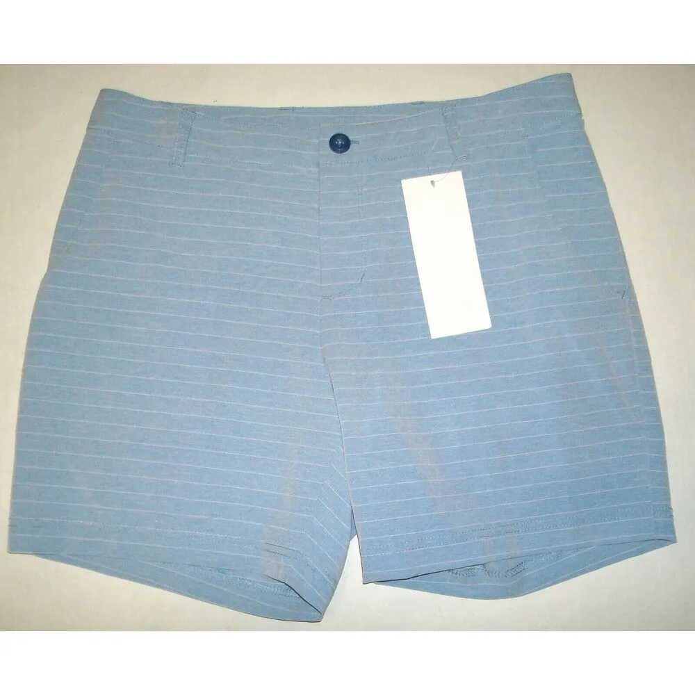 Womens 8 New NWT Columbia PFG Reel Relaxed Shorts Pockets White Blue Stripe UPF - Image 5