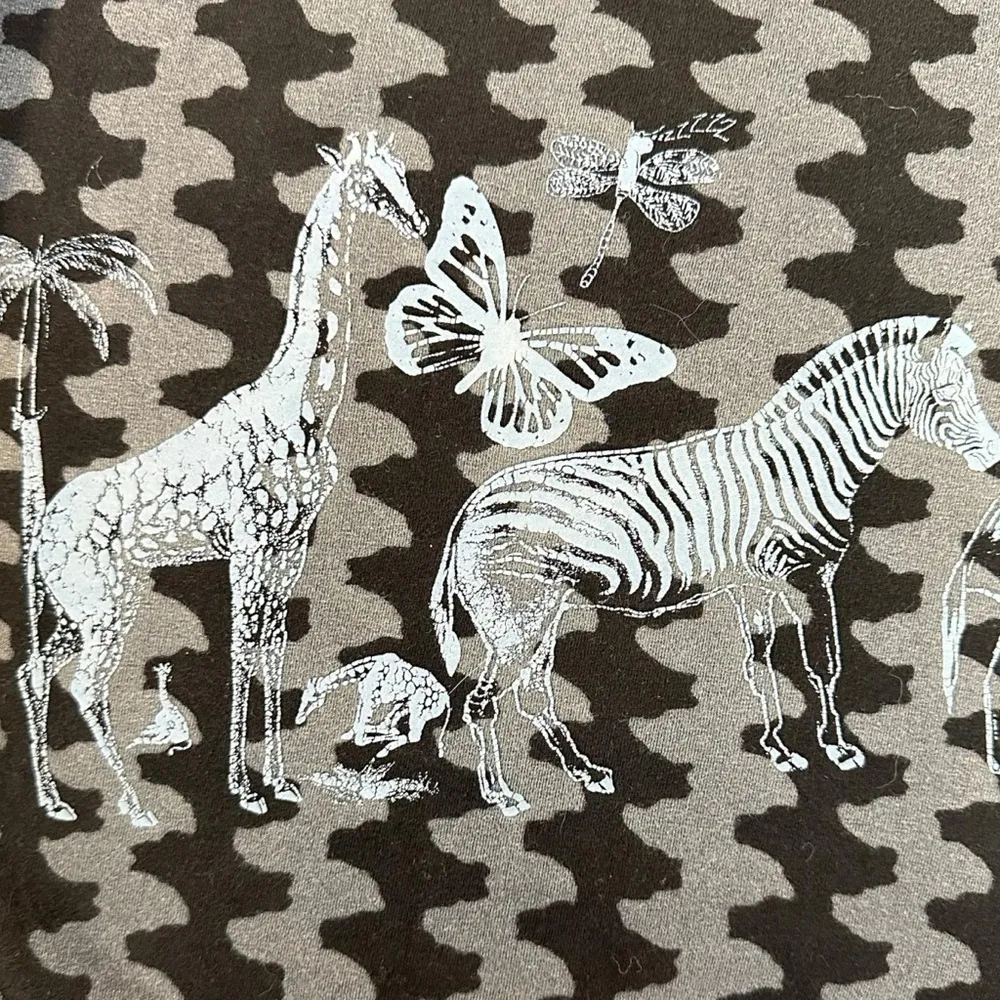 Vintage Y2K Desigual Happy Life Jungle Animal Dress with Belt Medium Knee Length - Image 8