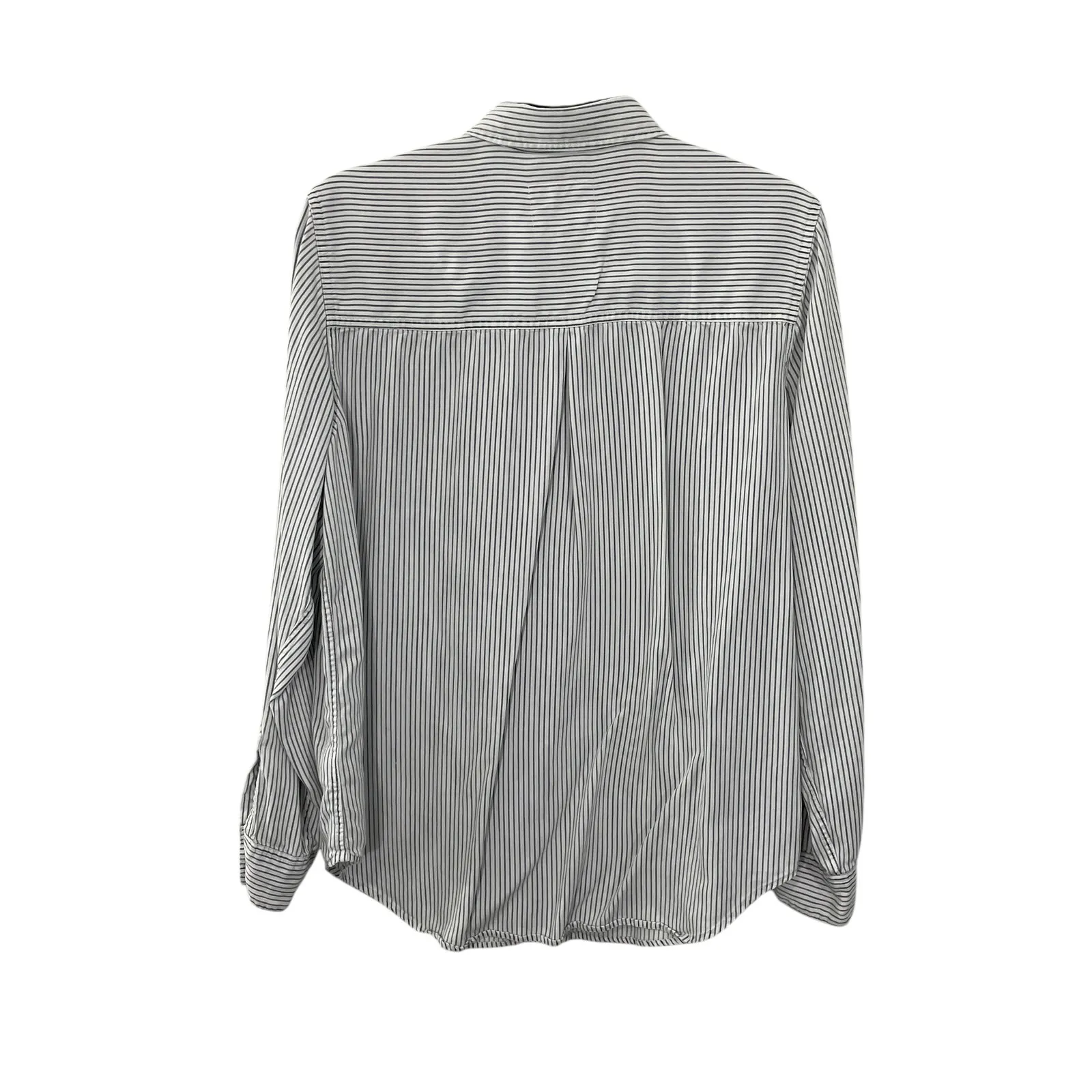 Rails Eliza Pinstripe Snap Front Long‎ Sleeve Lyocell Shirt Top Womens Large - Image 2