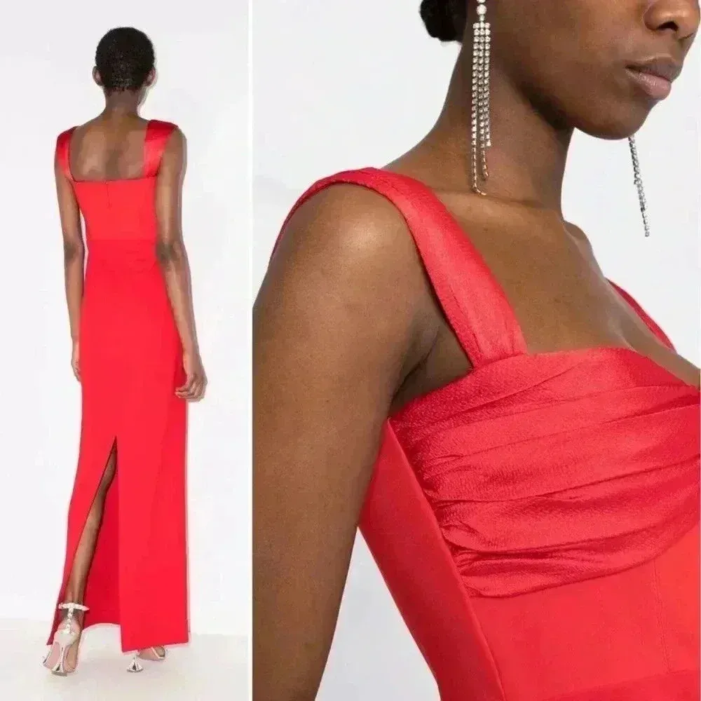 Solace London The Calluna Maxi Dress in Red Size 12 US Red - Image 17