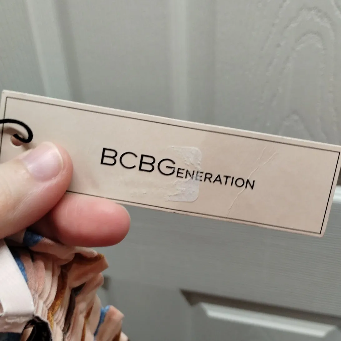 BCBGeneration NWT Size Large Riviera Stripe Multicolored Pull-On Paperbag Pants - Image 8