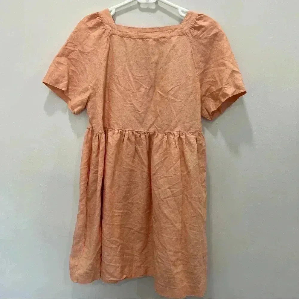 Madewell Linen-Blend Allie Mini Dress size M - Image 7