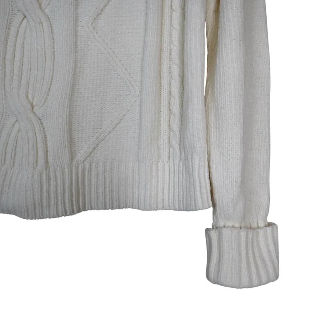 Designers Original Studio Women's Petite Large Cable Knit Mock Neck Sweater Size undefined - Image 5