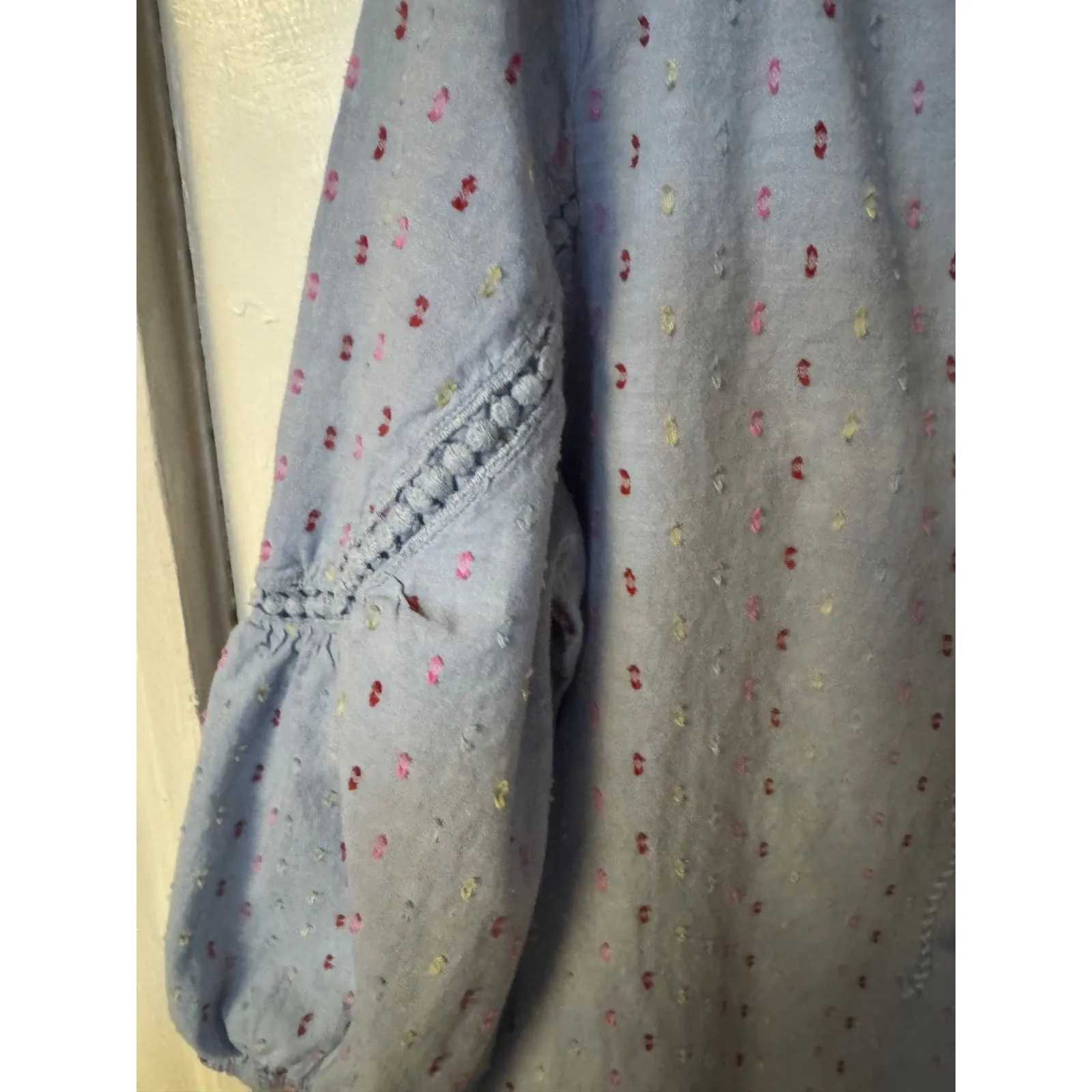 Crown & Ivy XL Charbrsy Rainbow Shirt Dress Balloon 3/4 sleeve - Image 3