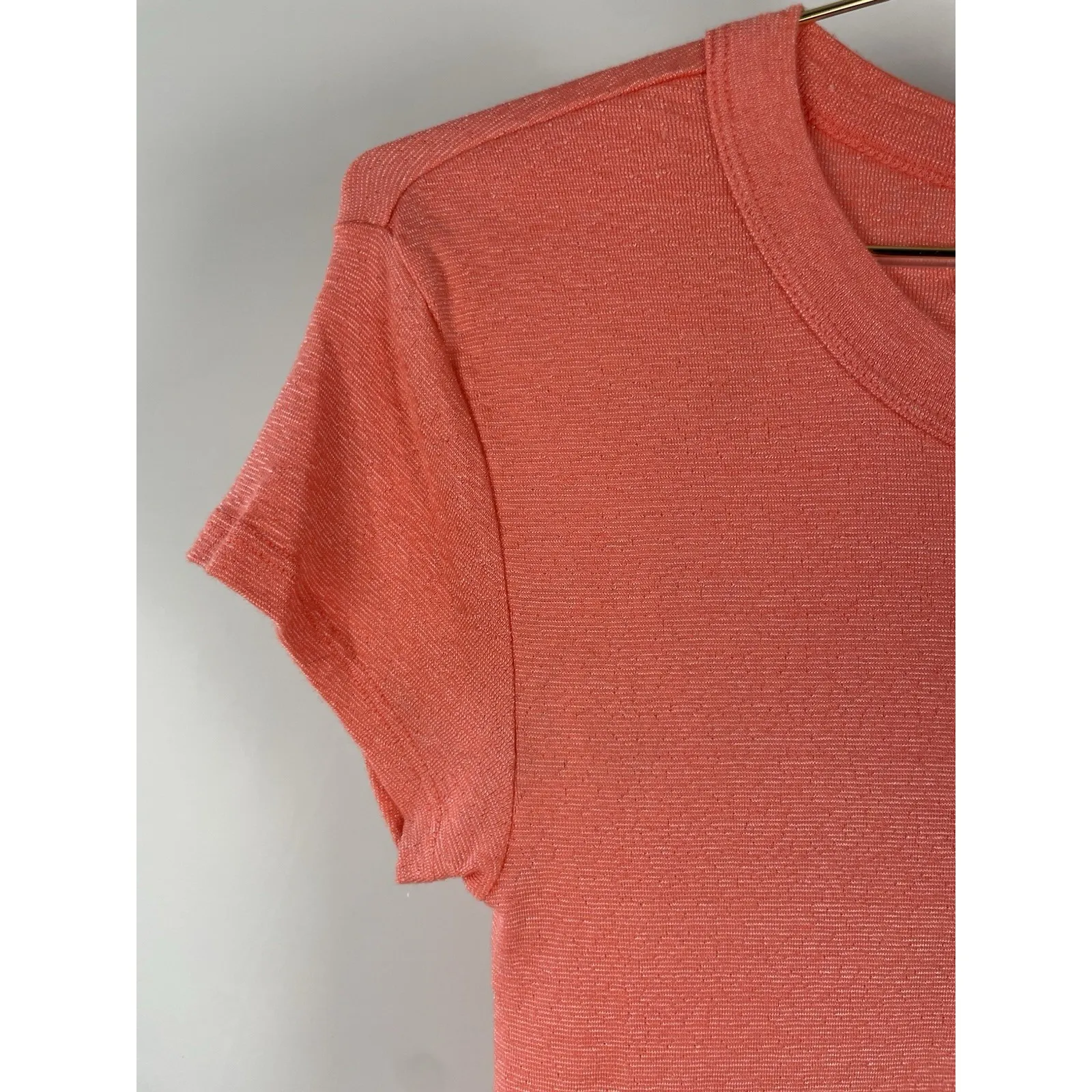 Michael Stars Anthropologie Coral Women's Basic Short Sleeve Tee Shirt Size OS - Image 3
