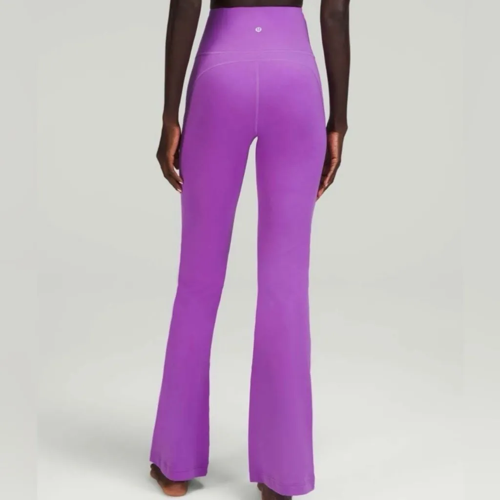 Lululemon Groove Purple Super High Rise Flare Pants Leggings Women’s Size 6 - Image 2