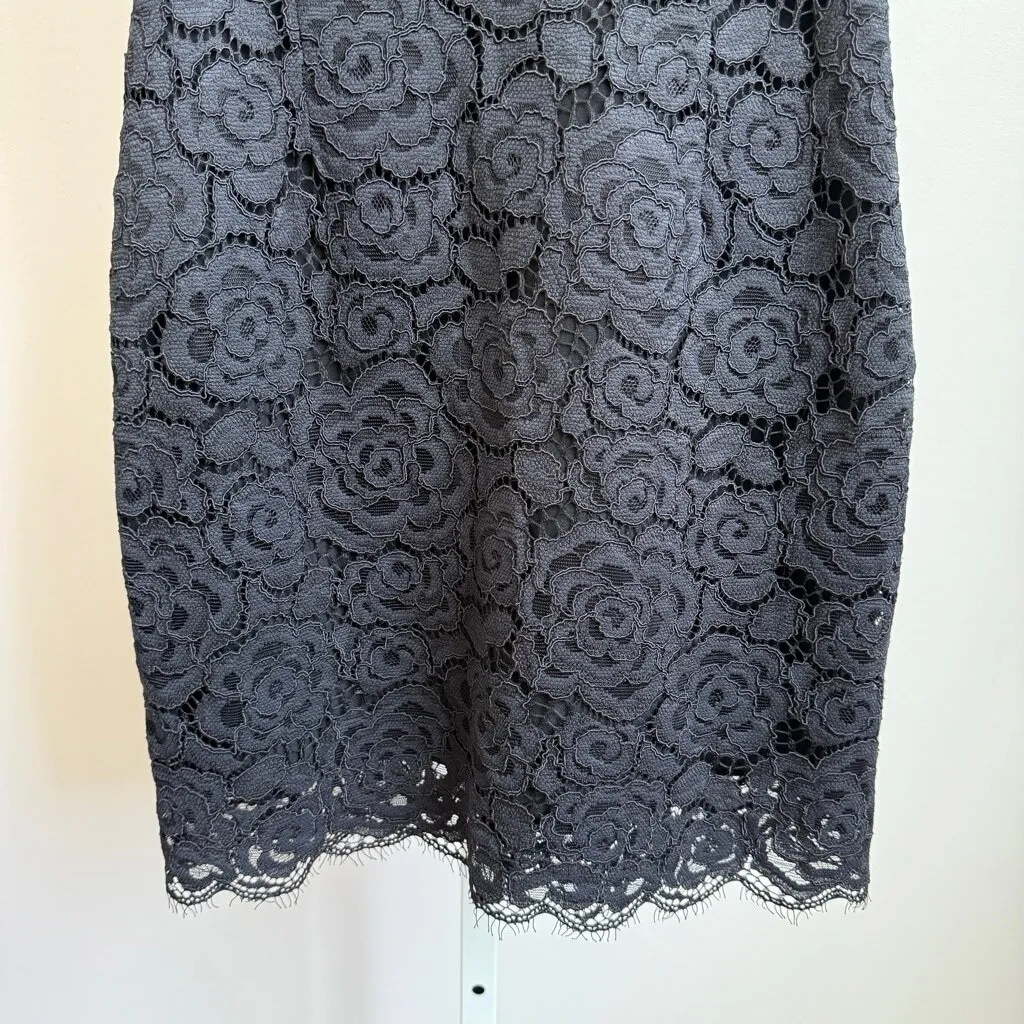 Barneys New York sz 4 black‎ lace cocktail luxury dress - Image 4