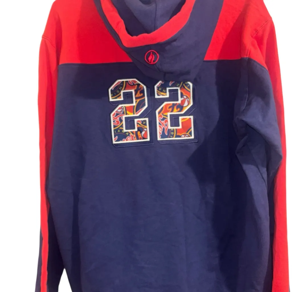New With Tags FISLL Caitlin Clark WNBA Full Zip Hoodie Size Large Blue - Image 3