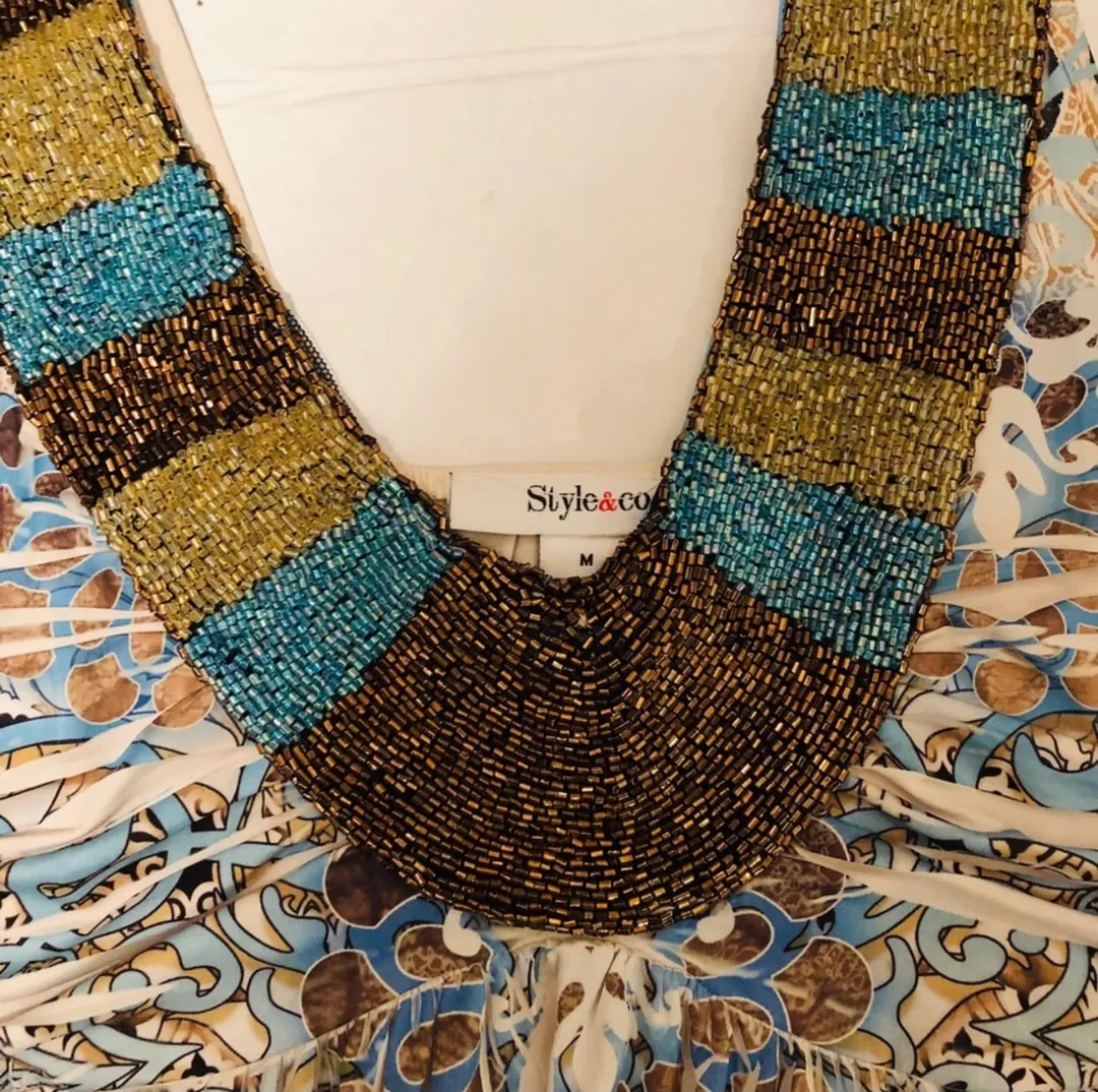 Multicolor Beaded Halter Top - Image 4