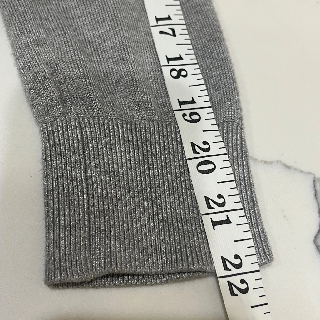 Joan Vass open soft gray cardigan - Image 8