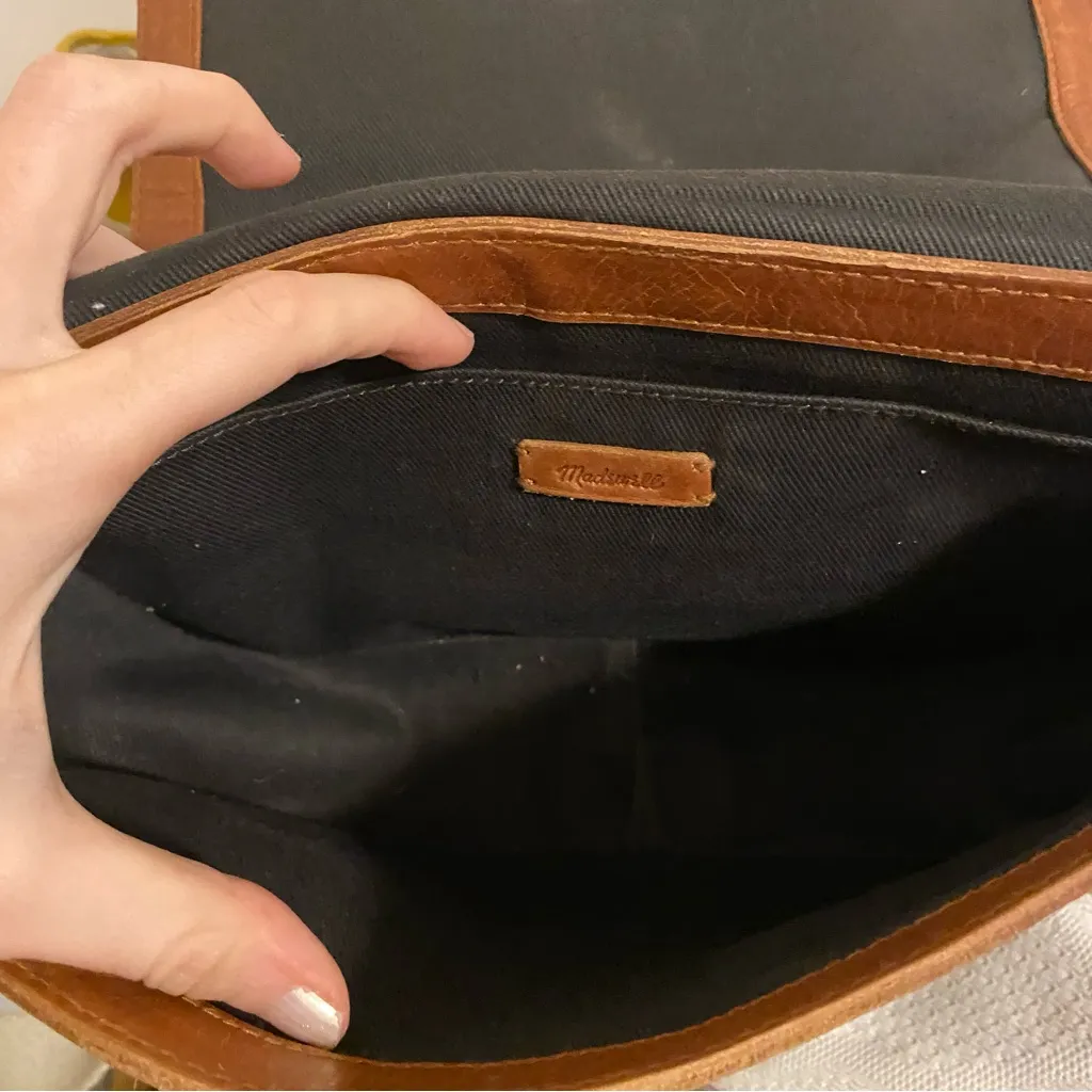 Madewell Brown Leather Magnet Closure Purse - Image 9