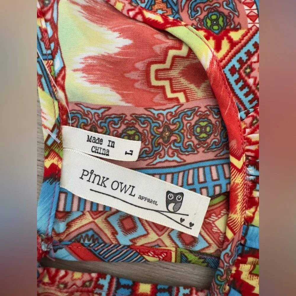 PINK OWL 🦉 Colorful Geometric Pattern Dress - Image 5