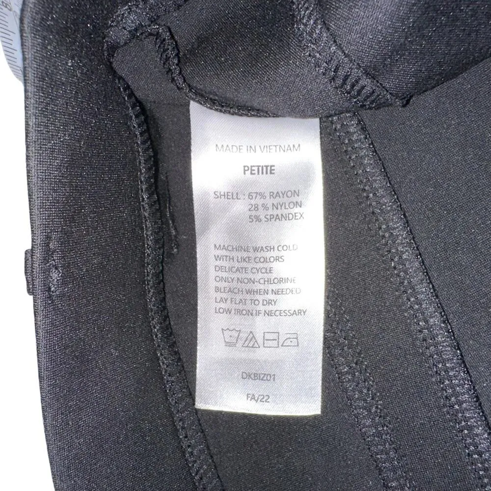 NWT Quince Ultra Straight Ponte Straight Leg Black Pull On Pants LARGE PETITE - Image 4