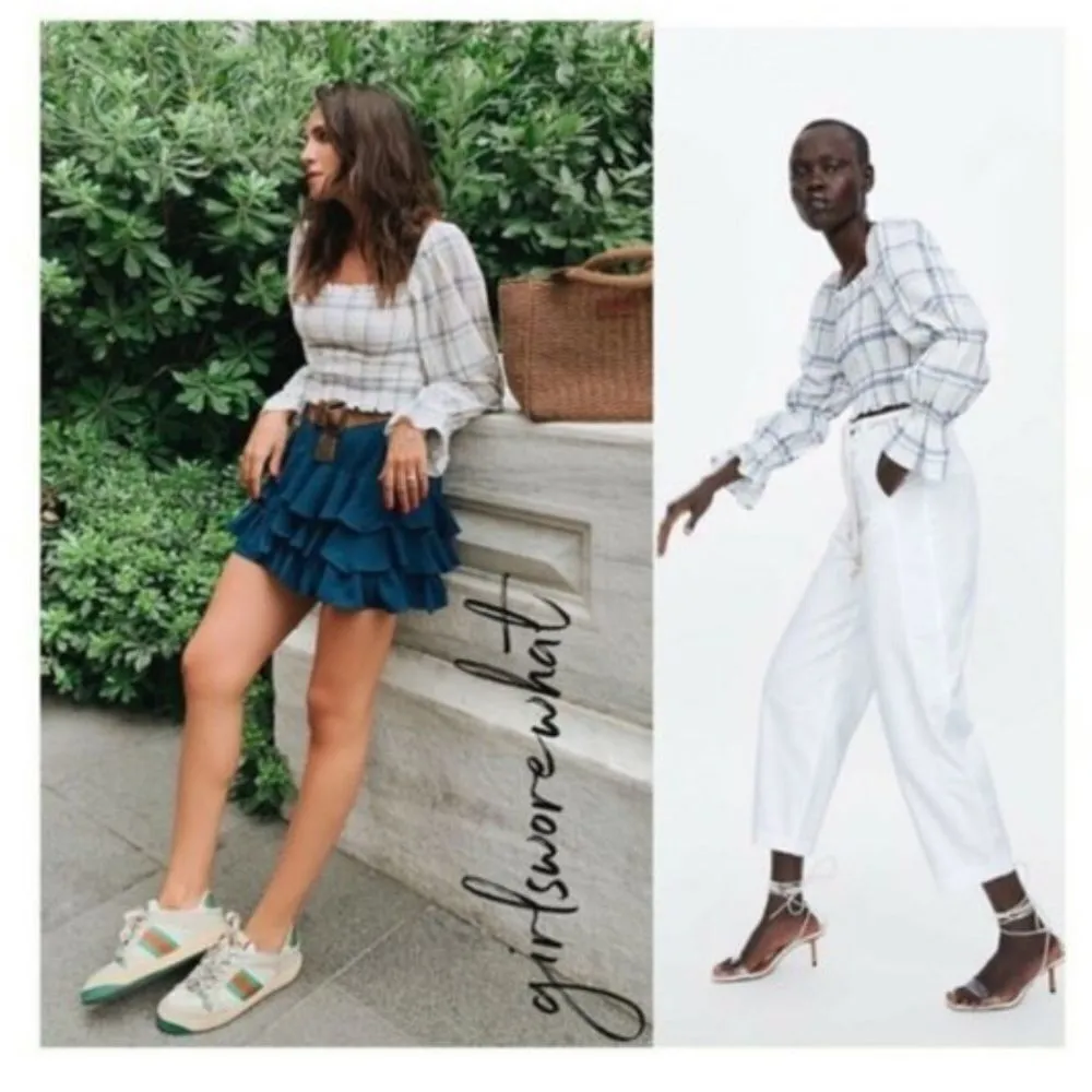 ✨ Zara Plaid Smocked Top✨ - Image 2