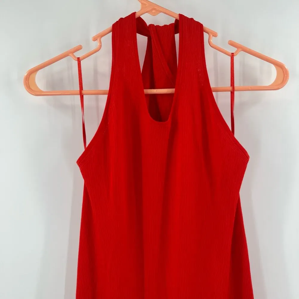 NEW MODERN CITIZEN Ally Dress Size Extra Large Ribbed Red Rib Twist Neck NWOT - Image 5