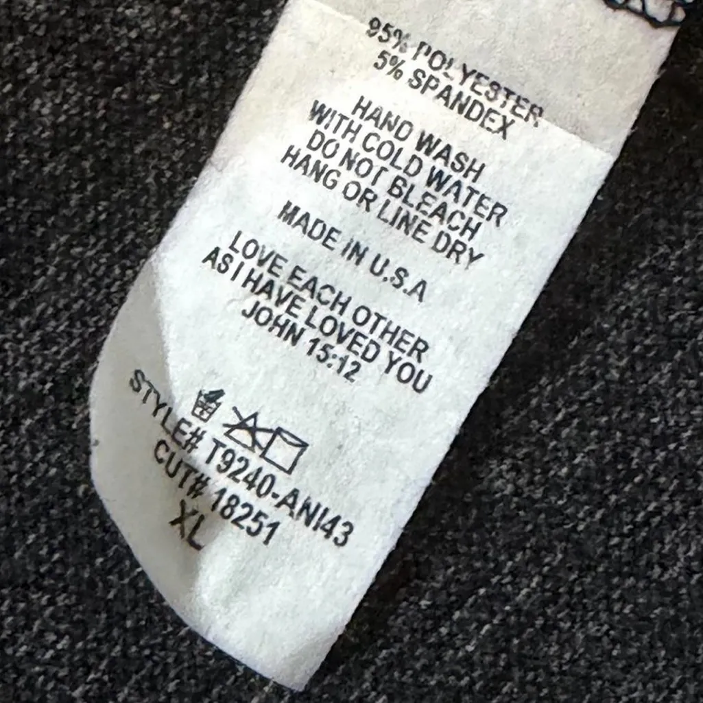 Leopard‎ Sleeve Raglan Top Gray Size XL - Image 10