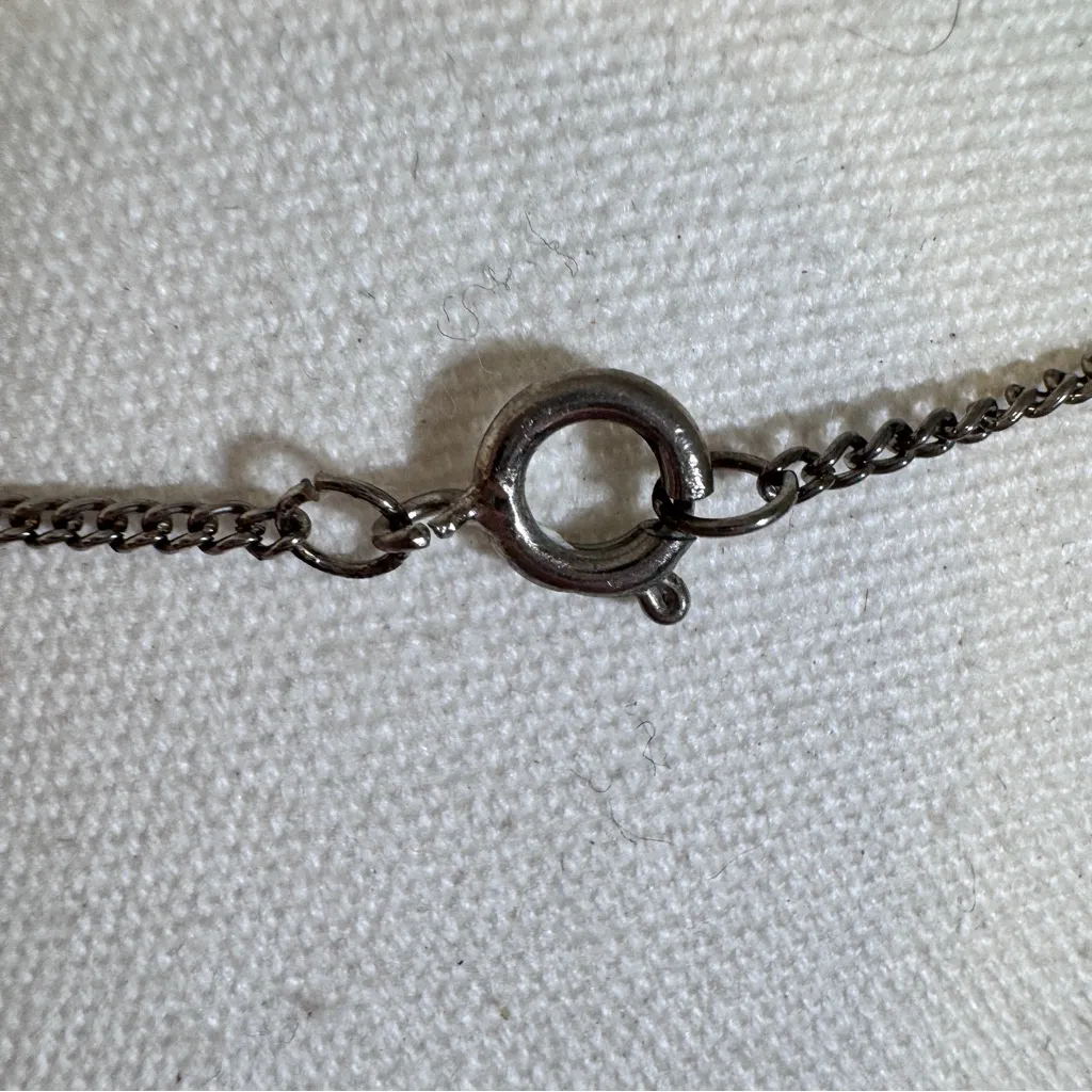 Silver Tone Chain Beaded Chocker Necklace Womens Jewelry - Image 2