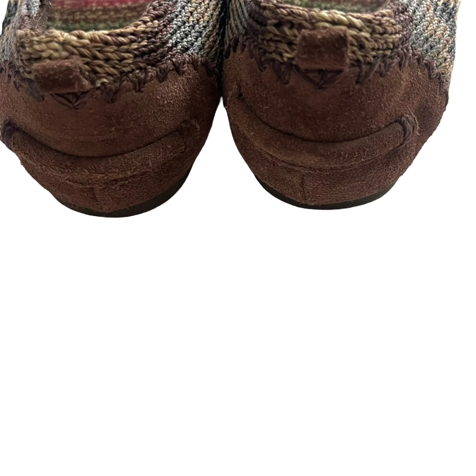 The Sak Women's Size‎ 6 Crochet Woven Brown Black Aztec Flats Loafer Shoes - Image 6