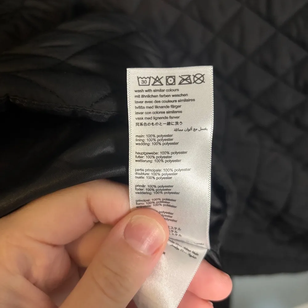 Joules Chatsworth Black Showerproof Long Diamond Quilted Coat Hooded Size 14 - Image 12