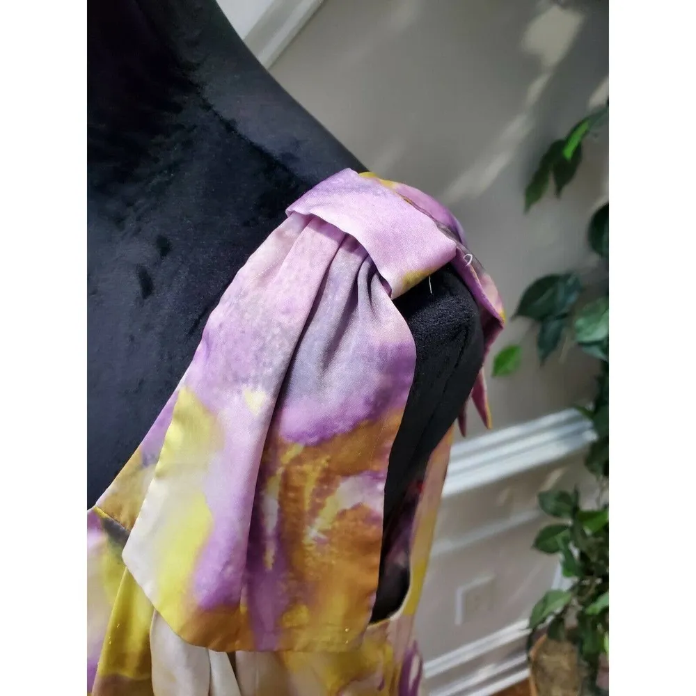 H&M Women's Multicolor 100% Polyester Sleeveless Scoop Neck Knee Length Dress 12 - Image 10