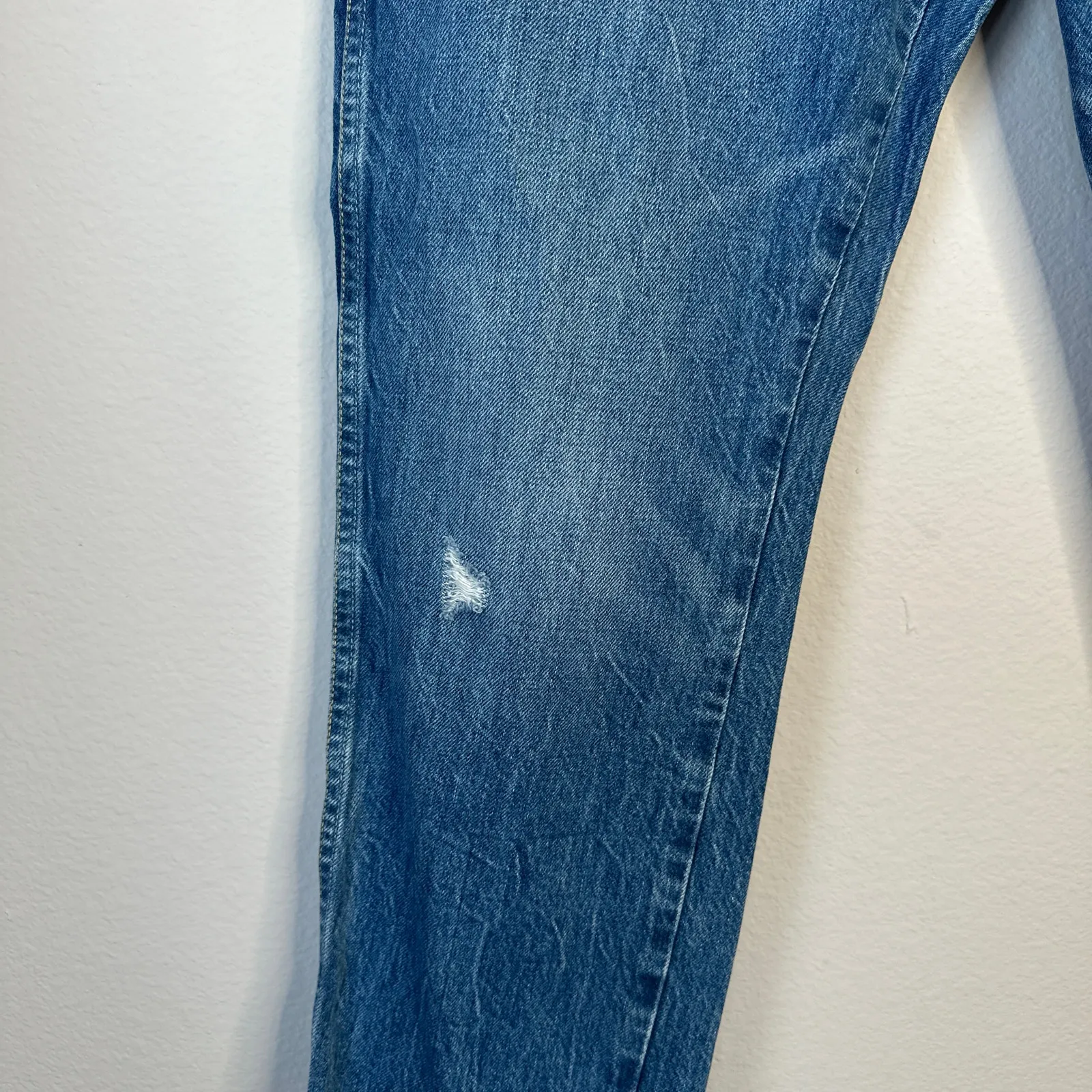 AMO Loverboy Jeans Stargaze Wash Size 29 Straight Leg High Rise Cropped Blue - Image 6