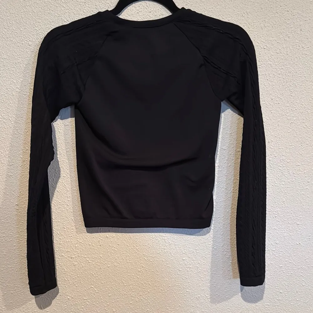 One Step Up Black Long Sleeve Fitted Sweatshirt - Image 3
