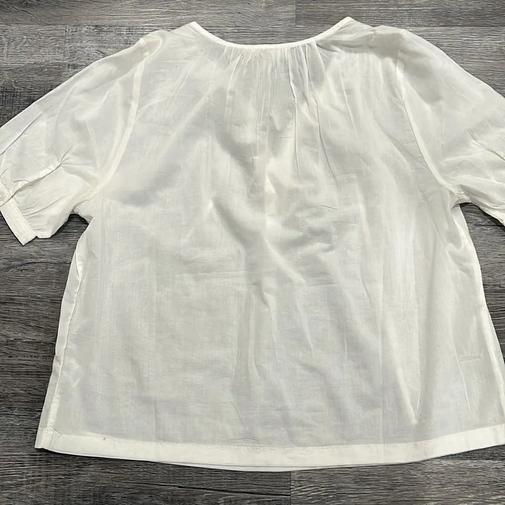 Treasure & Bond NWOT ivory summer cot top XS ($60) - Image 5