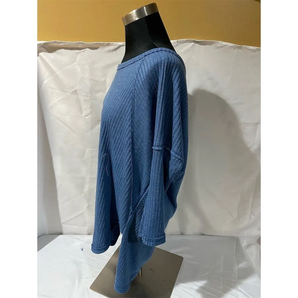 Wish List Women's Blue Knit Pullover Top Size M Casual 3/4 Sleeve - Image 2