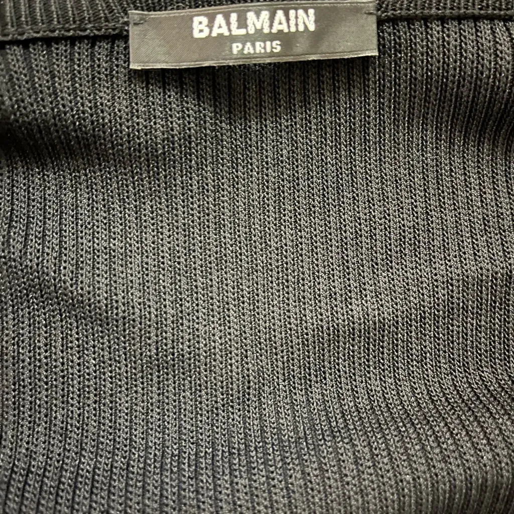 AUTHENTIC Balmain Black Embellished Cardigan with Pearls - Image 6