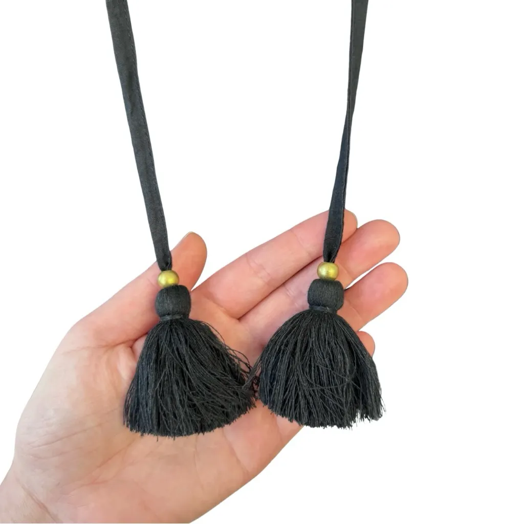 Figue Charlie Smocked Blouse Black Medium - Image 5