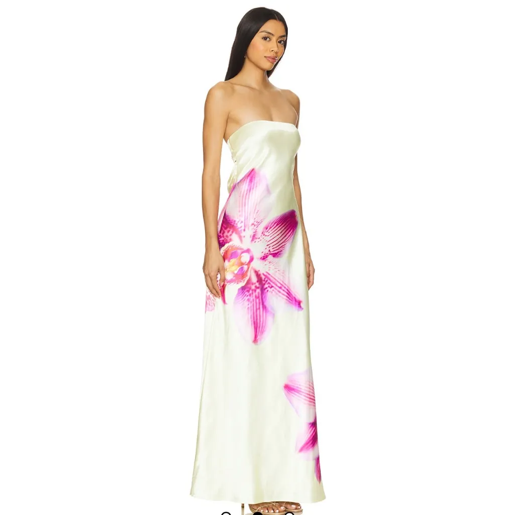 Runaway The Label Celeste Maxi Dress in Orchid Yellow - Image 2