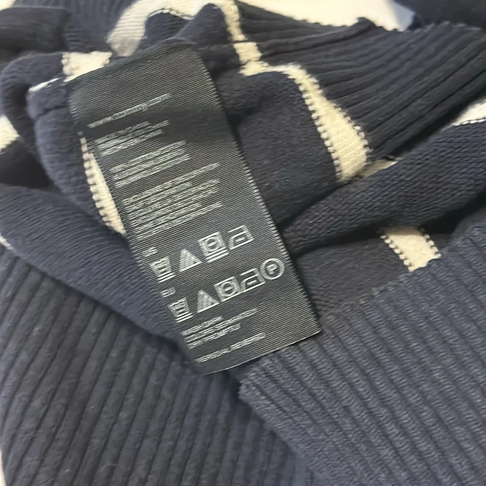 Tommy Hilfiger Striped classic navy and white te hooded sweatshirt kangaroo S - Image 7