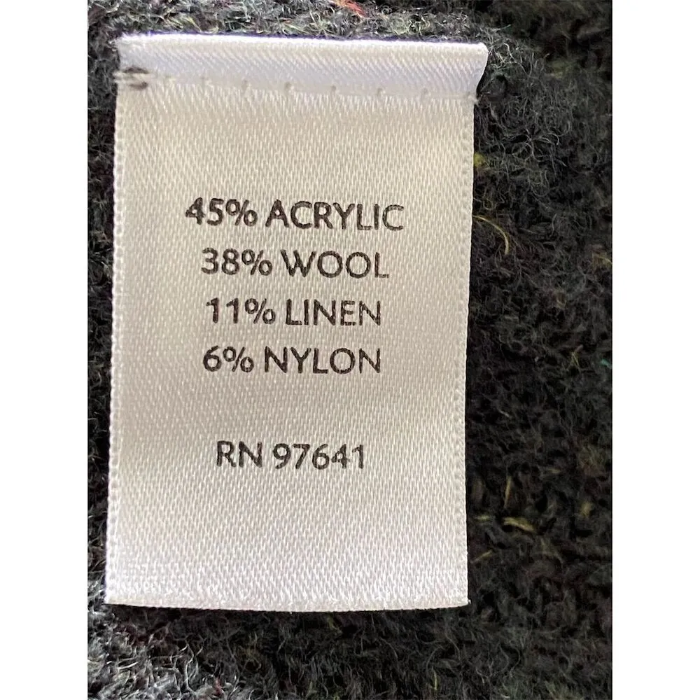 Pure Jill By J. Jill Boxy Oversized Pullover Sweater Lagenlook Gray Petite M Size undefined - Image 4