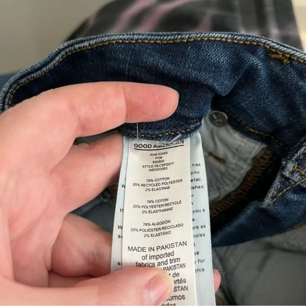 Good American good legs crop medium wash distressed skinny jeans size 2/26 - Image 11