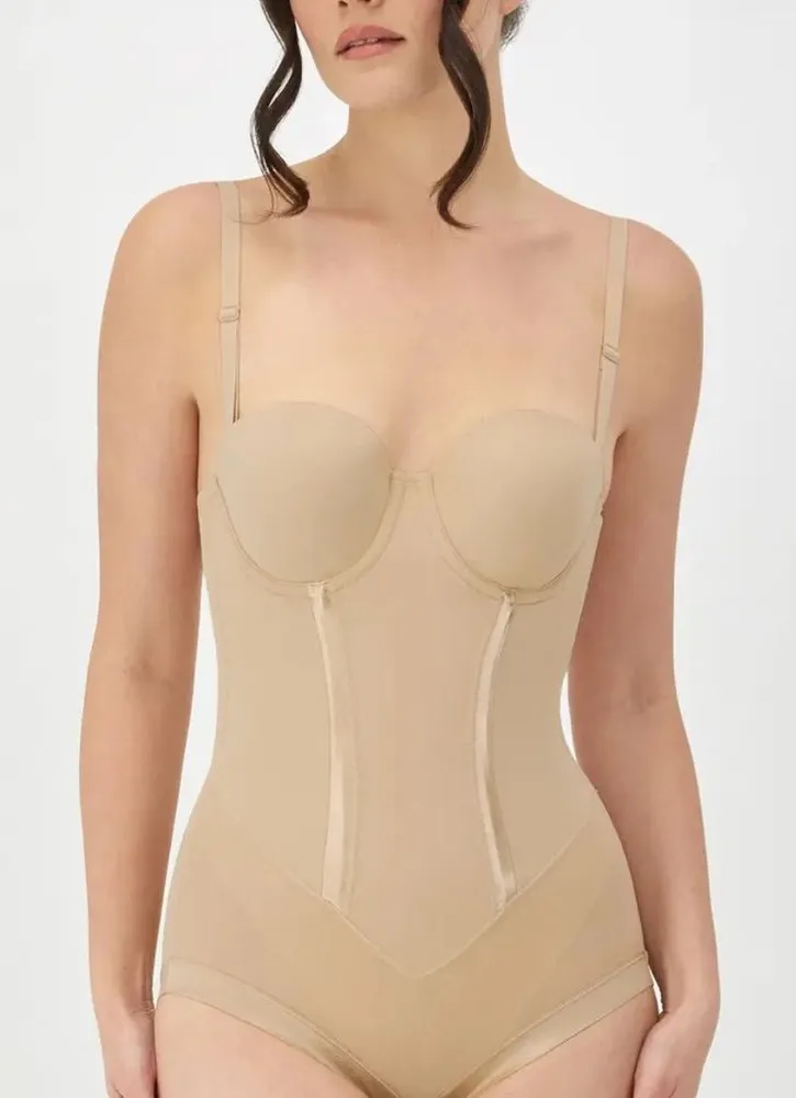 Maidenform Tummy Control Shapewear Bodysuit Built-In Underwire Bra, 36DD, NWT - Image 1