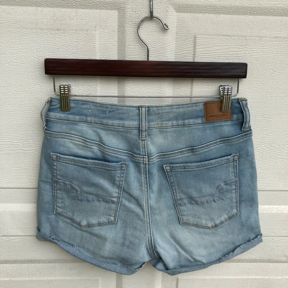 American Eagle Womens Shorts Denim Jean High Rise Roll Cuff Size 10 - Image 3