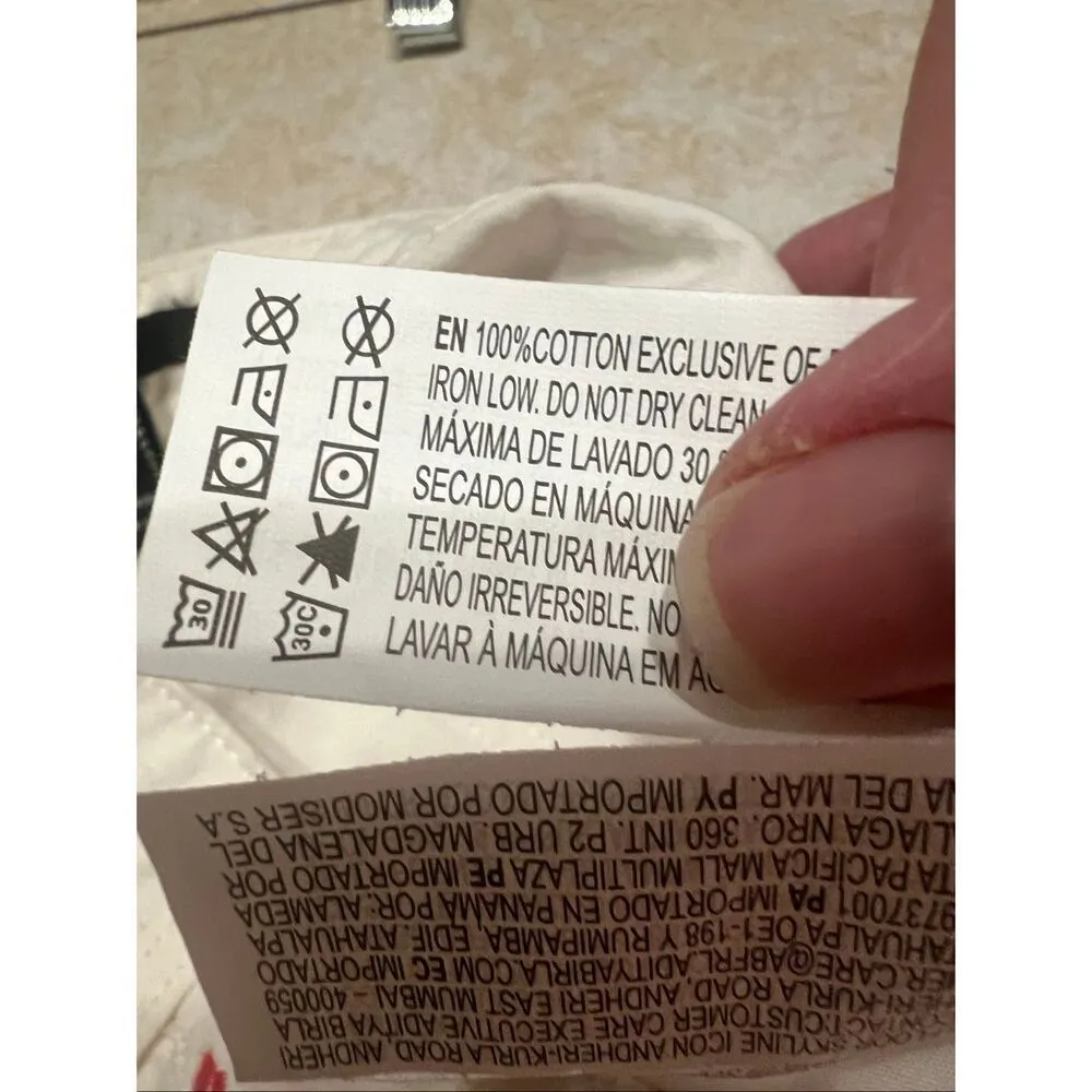 Forever 21 Bow Embroidered Baggy Pants Sz S 27/32 Wide Leg NWT - Image 4