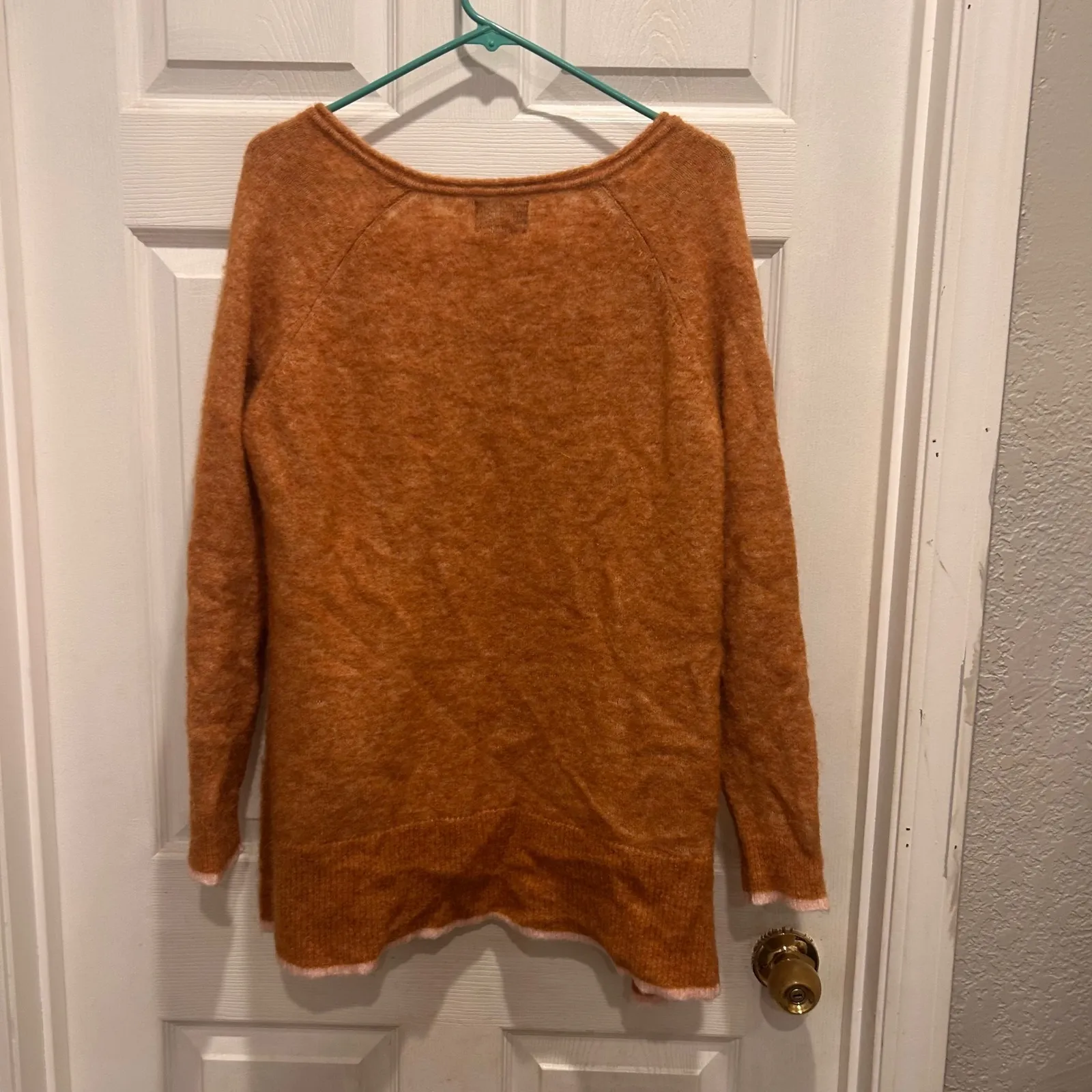 Culture Cardigan Sweater Womens Medium Brown Open Front Alpaca Wool Blend - Image 6