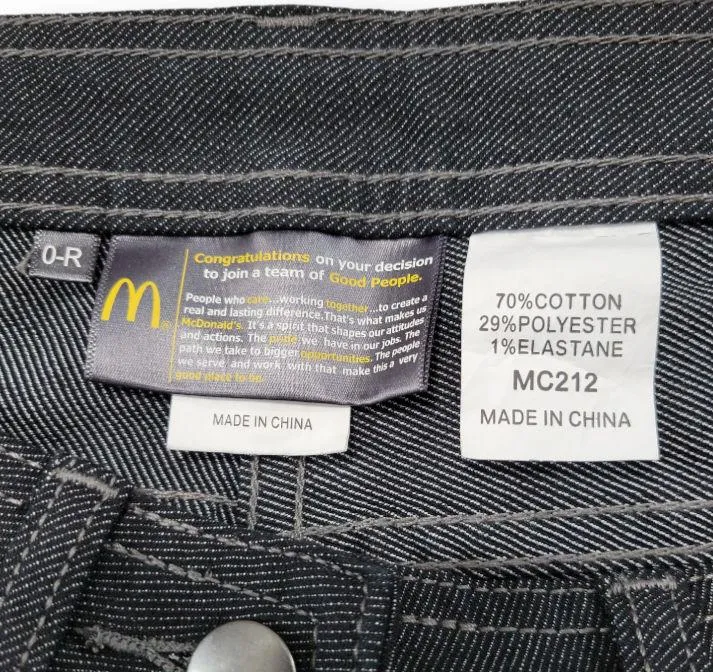 McDonald's Jeans Size 0-R W 28 L 34 Employee Uniform New Without Tags Women's - Image 5