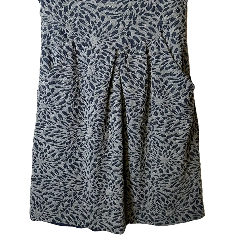 Anthropologie Deletta Floral Caledonia Dress Blue Gray NWT‎ Size Medium - Image 4