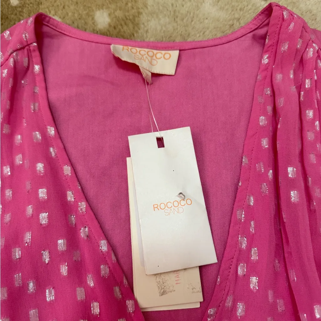 Rococo Sand NWT Alora bodysuit in fuchsia pink metallic women’s size small - Image 8