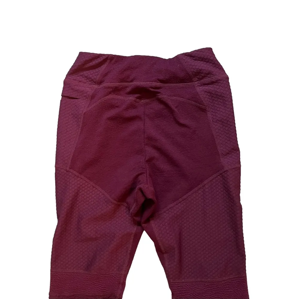 Gymshark True Texture Leggings Dark Ruby, Sz XS - Image 8