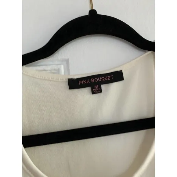 Pink Bouquet Shirt Tank Top Size S Medium‎ - Image 2