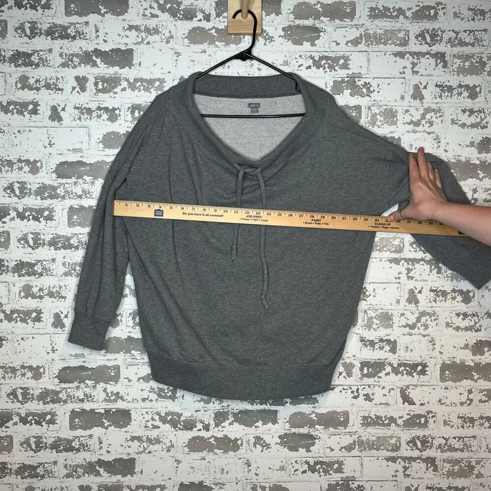 Aerie | women wide neck gray pullover oversized - Image 9