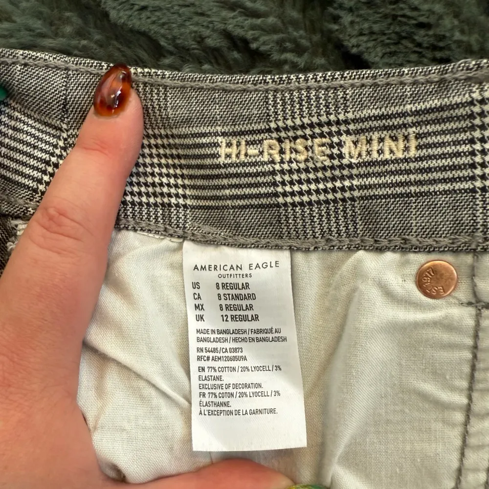 American Eagle plaid denim mini skirt - Image 3