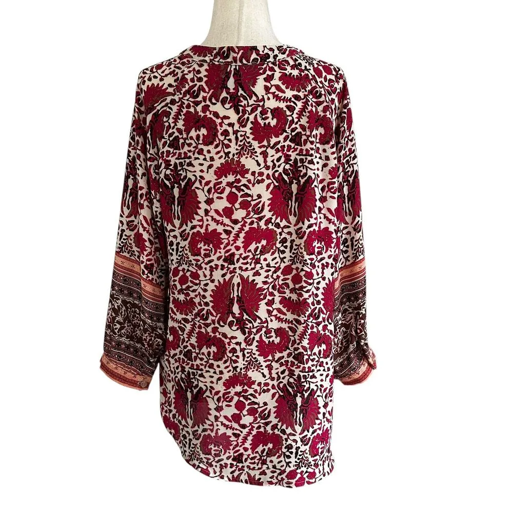 Cynthia Rowley Multicolor Printed Top Women Blouse Size Medium | 71-35 - Image 2