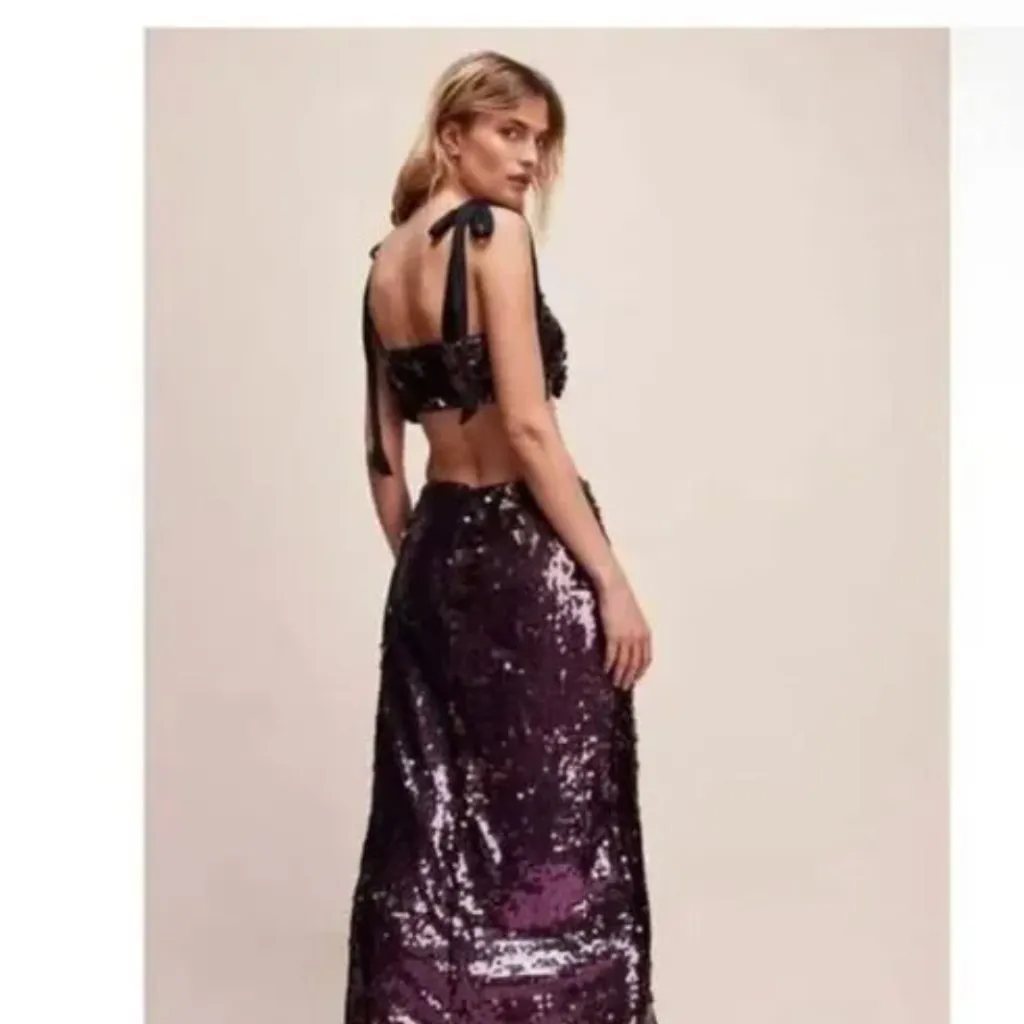 NWT Star Bright Sequin Two-Piece Crop Top & Midi Skirt 2Pcs Set - Image 9