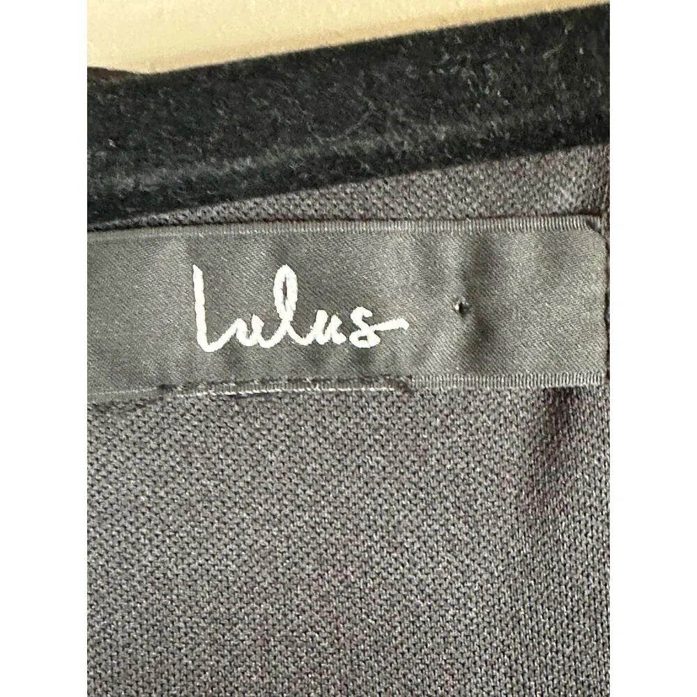 Lulu’s Long Open Bell Sleeve Black Shift Style Mini Dress Size 2X? - Image 5